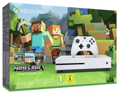 Xbox Console - One S - 500GB- Minecraft Favourites Bundle.